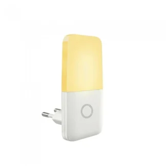 МИНИ LED НОЩНА ЛАМПА FRISKY 0.5W RGBW БЯЛА 220V EU ЩЕПСЕЛ СЪС СВЕТЛИНЕН СЕНЗОР 5200720 VITO