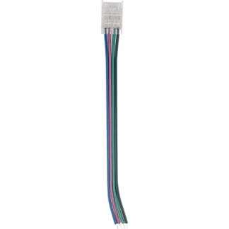 КОНЕКТОР ЗА SMD LED ЛЕНТА 10MM – RGB С КАБЕЛ, 20 бр./ПАКЕТ, ПРОЗРАЧЕН, 5520340 VITO
