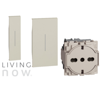 Крем механизми и лицеви панели Living Now Bticino