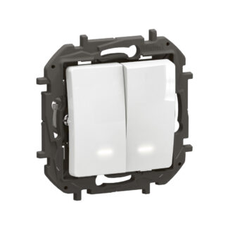 Niloe New Сериен ключ с подсветка бял NP2121WH Legrand