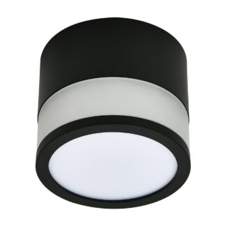 LED COB Surface Downlight 12W 3000K ROUND BLACK 12042 Optonica