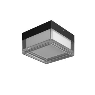 LED Outdoor Ceiling Light Square Black/White 9W 3CCT IP65 12052 Optonica