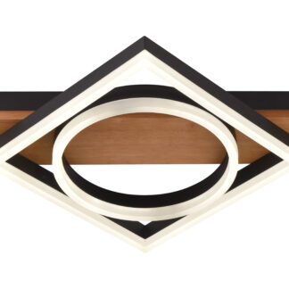 LED Ceiling Light 44W Black/Wood Body CCT + Remote Control 12821 Optonica