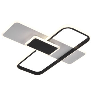 LED Ceiling Light 68W White/Black Body CCT + Remote Control 12830 Optonica
