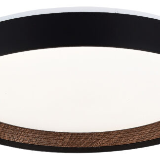 LED Ceiling Light Black/Walnut 36W 3CCT-Memory + Remote Control 12856 Optonica