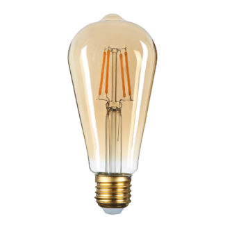 LED Candle ST64 8W Golden Glass 2500K Dimmable 1322 Optonica