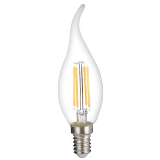 LED Filament Tip Candle Bulb C35T E14 Clear Glass Dimmable 2700K 1415 Optonica