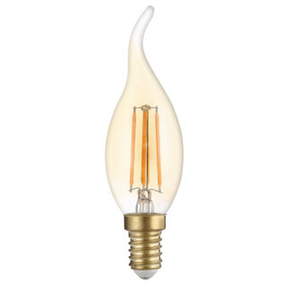 LED Filament Tip Candle Bulb C35T E14 Golden Glass Dimmable 2500K 1416 Optonica