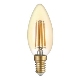LED Candle Bulb E14 C35 Golden Glass 1490 Optonica