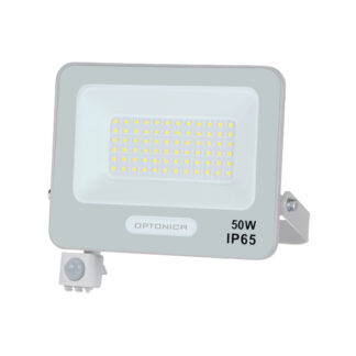 LED SMD Прожектор IP65 Бял със Сензор 50w 6000K 15846 Optonica