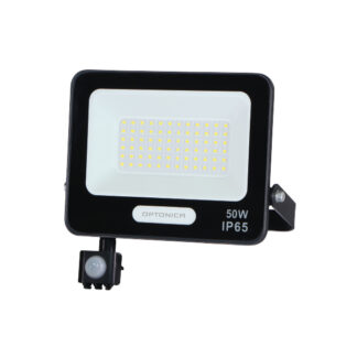 LED SMD Прожектор IP65 Черен със Сензор 50w 4500K 15858 Optonica