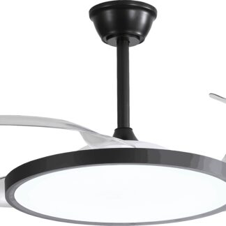 LED Fan Ceiling 36W/3CCT Black Slim + Remote Control 19105 Optonica