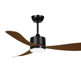 LED FAN Ceiling 18W/3CCT Black/Wood + Remote Control 19123 Optonica