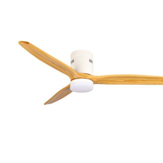 LED FAN Ceiling 18W/3CCT White/Wood + Remote Control 19124 Optonica