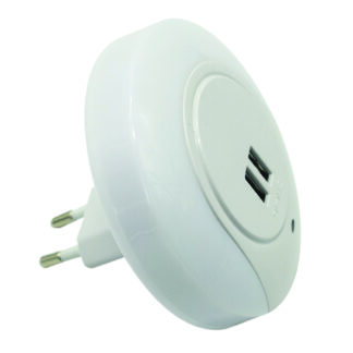 Kids Toy Light Sensor Night Lamp AUTO-ON/OFF 2xUSB 0.5W 276 Optonica