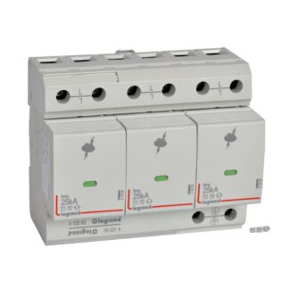 Катоден отводител тип 1+2 SPD 25kA 350V 3P с индикация 412282 Legrand