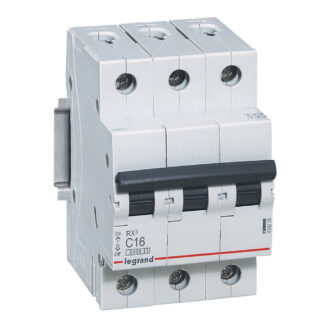 Автоматичен прекъсвач RX3 3P 16A крива С 6kA 419235 Legrand
