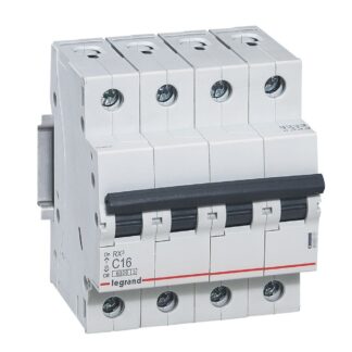 Автоматичен прекъсвач RX3 4P 16A крива С 6kA 419257 Legrand