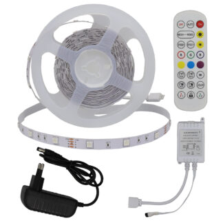 LED лента 5м RGB + Adapter + IR Controler + Remote 5050 4321 Optonica