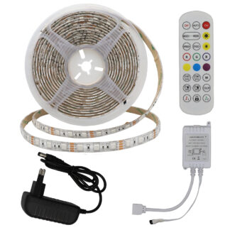 LED лента 5м RGB + Adapter + IR Controler + Remote 5050 MD 8w 12v IP56 4323