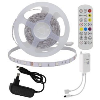 LED лента 5м RGB + Adapter + Bluetooth music + IR Controler + Remote 5050 MD 4w 12v 4328