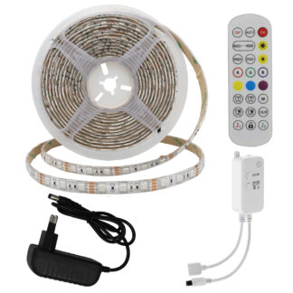 LED лента 5м RGB + Adapter + Bluetooth music + IR Controler + Remote 5050 MD 8w 12v IP54 4330