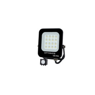 LED SMD Прожектор IP65 Черен Със Сензор 10w 4500K 5773 Optonica