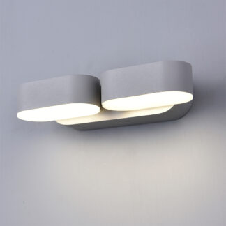 LED Стенен Осветител EPISTAR Сив 2*6w 3000K 7483 Optonica