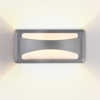 LED Стенен Осветител Сив 12w 4200K IP65 7527 Optonica