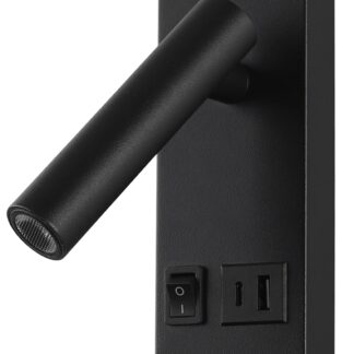 LED Cabinet Light 2W 4200K With ON/OFF-Switch + USB Black 7590 Optonica