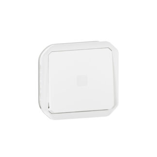 Бутон с времезадръжка и подсветка механизъм цвят Бял IP55 69604L Plexo New Legrand