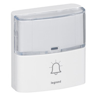 Бутон за безжични звънци Serenity бял IP54 200 метра обхват 94279 Legrand