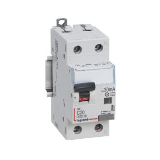 ДТЗ комбинирана DX3 1P+N 20A крива C 30mA тип AC 6kA 2 мод. 411003 Legrand