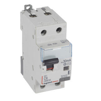 ДТЗ комбинирана DX3 1P+N 6A крива C 30mA тип AC 6kA 2 мод. 411010 Legrand