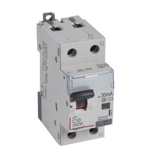 ДТЗ комбинирана DX3 1P+N 10A крива C 30mA тип AC 6kA 2 мод. 411011 Legrand