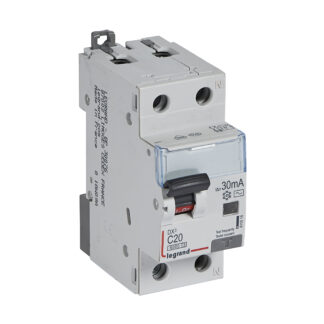 ДТЗ комбинирана DX3 1P+N 20A крива C 30mA тип AC 6kA 2 мод. 411014 Legrand