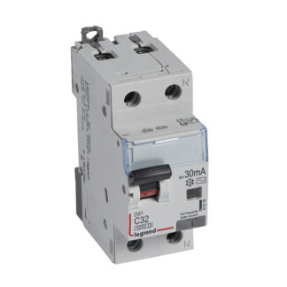 ДТЗ комбинирана DX3 1P+N 32A крива C 30mA тип AC 6kA 2 мод. 411016 Legrand