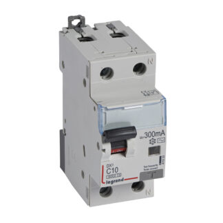 ДТЗ комбинирана DX3 1P+N 10A крива C 300mA тип AC 6kA 2 мод. 411033 Legrand