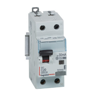 ДТЗ комбинирана DX3 1P+N 20A крива C 30mA тип F 10kA 2 мод. 411095 Legrand
