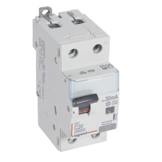 ДТЗ комбинирана DX3 1P+N 20A крива C 30mA тип A 10kA 2 мод. 411297 Legrand