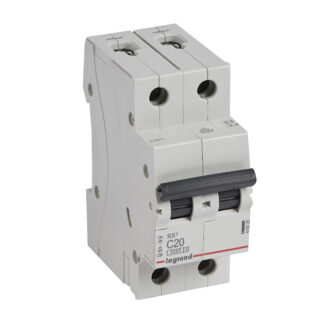 Автоматичен прекъсвач RX3 2P 20A крива С 6kA 419225 Legrand