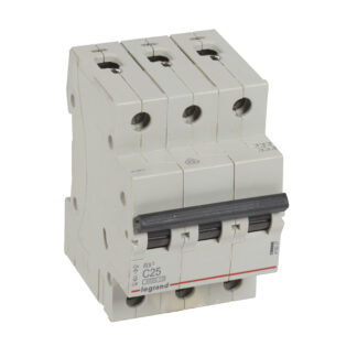 Автоматичен прекъсвач RX3 3P 25A крива С 6kA 419237 Legrand