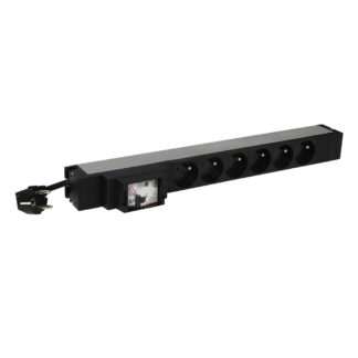 Разклонител PDU 19" 1U 6x ФРЕНСКИ стандарт, с RCD 30mA, кабел 3м и щепсел универсален 16A 646833 Legrand