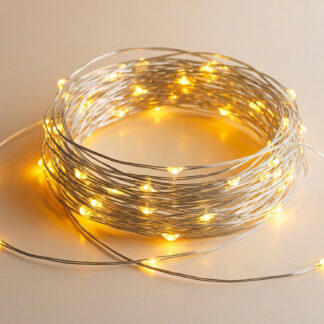 Коледни LED лампички 20 Micro LED 3000K със сребриста нишка 1м IP20 AX9731400 Aca Light