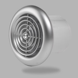 Вентилатор за баня MM RI 100LT Inox с клапа + датчик за светлина + таймер 17w 105m3 32dB 0736