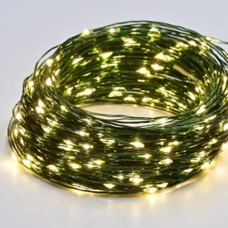 Коледни LED лампички 300 LED 3000K със зелена медна нишка 30м IP44 X01300152 Aca Light
