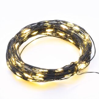 Коледни LED лампички 400 LED 3000K с черна медна нишка 20х2м IP44 X01400142 Aca Light
