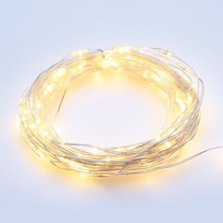Коледни LED лампички 50 LED 3000K със сребриста медна нишка 5м IP20 X0150111 Aca Light
