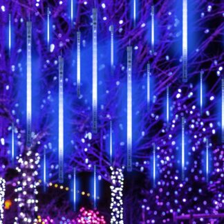 Коледни LED лампички Снежни капки 180 LED 6000K 10 капки 30см с таймер IP44 X06180235 Aca Light