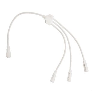 Разклонителен кабел с 3 конектора за двужилен светлинен маркуч 0.5м бял IP44 XCONR3OUTW Aca Light